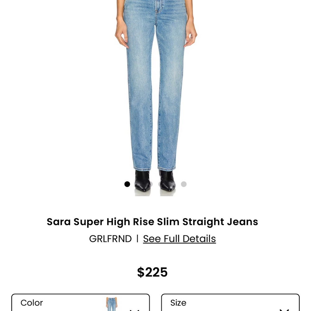 GRLFRND High Rise Blue Denim Jeans